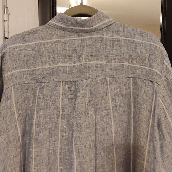 Ellen Tracy Striped 100% Linen Pullover Top, 2X - Picture 7 of 15